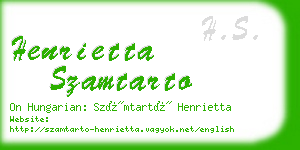 henrietta szamtarto business card